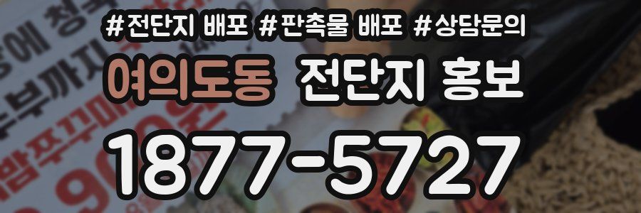 여의도동 전단지 홍보