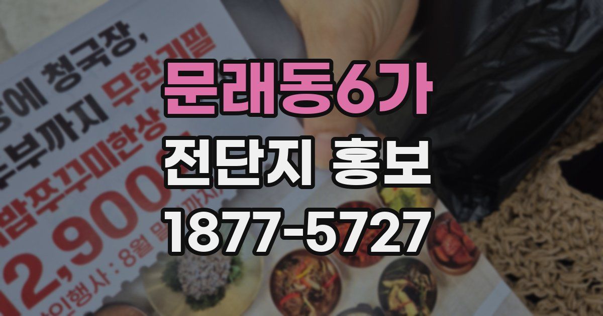 문래동6가 전단지 홍보