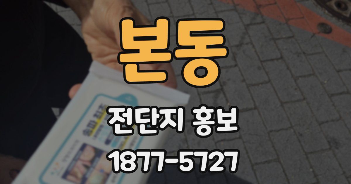 본동 전단지 홍보