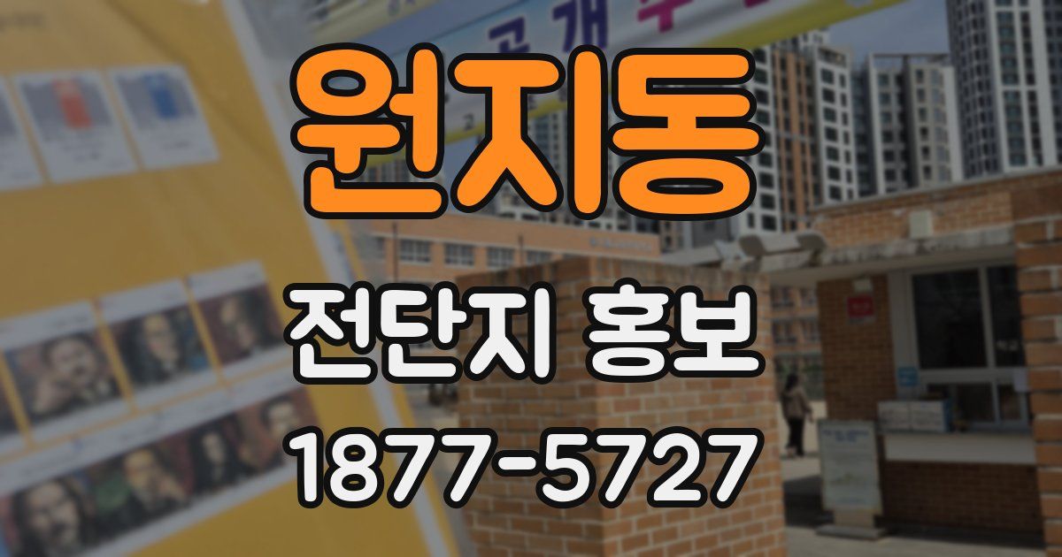 원지동 전단지 홍보