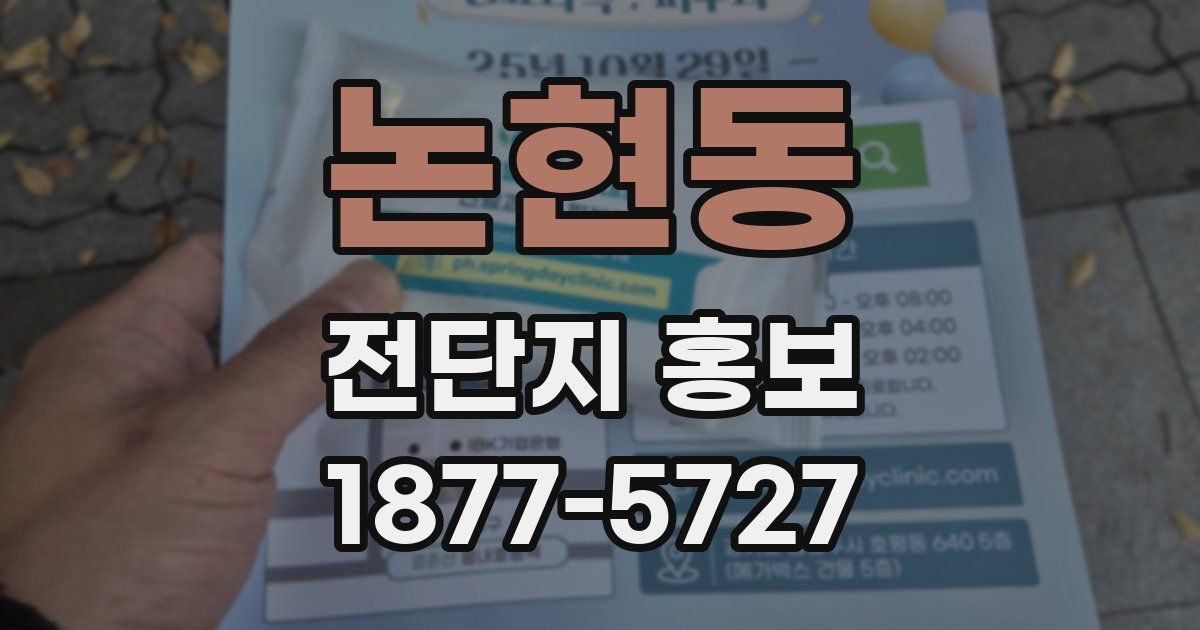 논현동 전단지 홍보