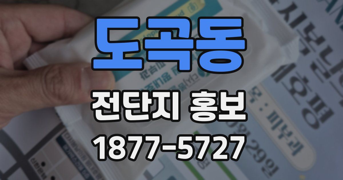도곡동 전단지 홍보