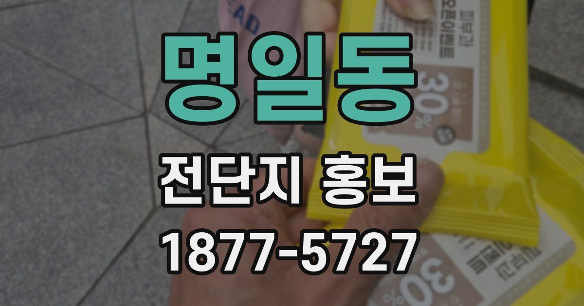 명일동 전단지 홍보