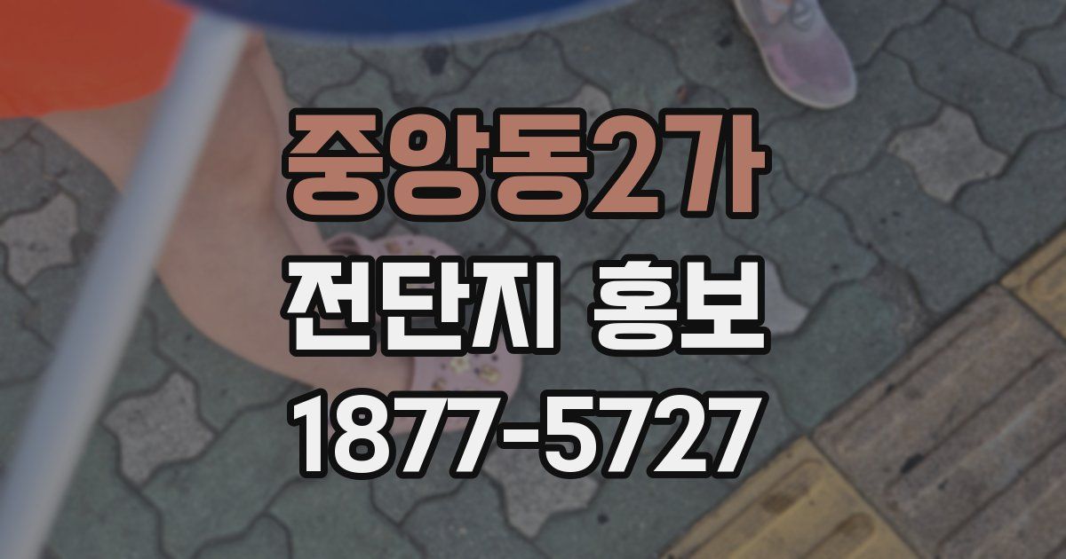 중앙동2가 전단지 홍보