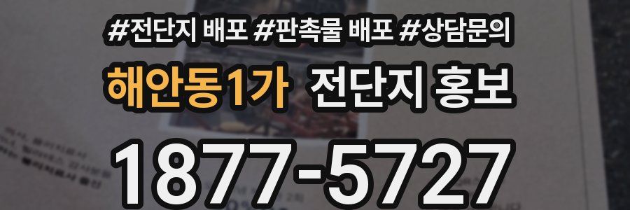 해안동1가 전단지 홍보