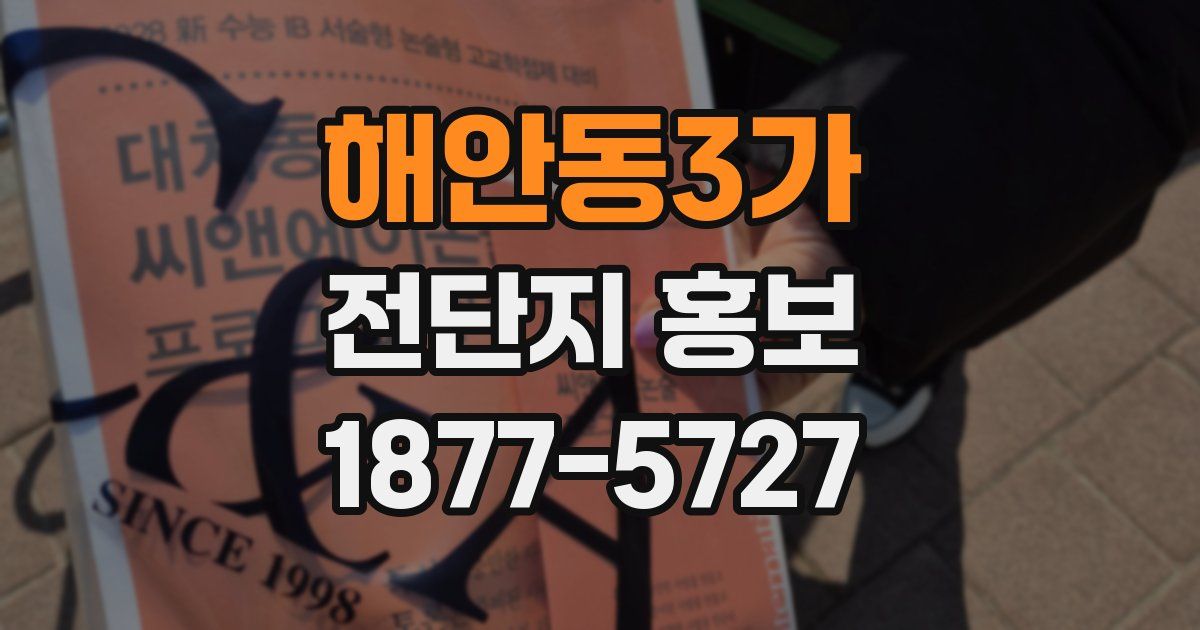 해안동3가 전단지 홍보