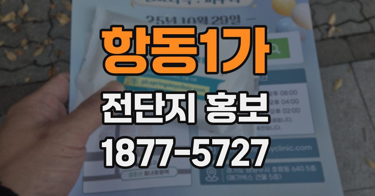항동1가 전단지 홍보