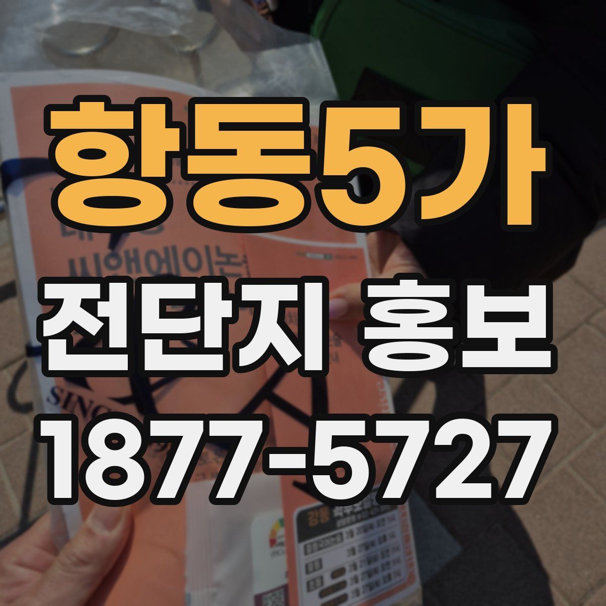 항동5가 전단지 홍보