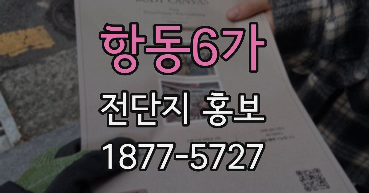 항동6가 전단지 홍보