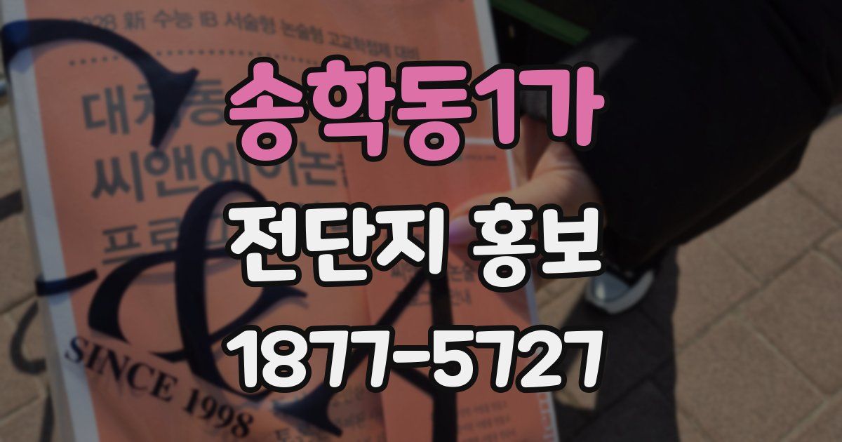 송학동1가 전단지 홍보