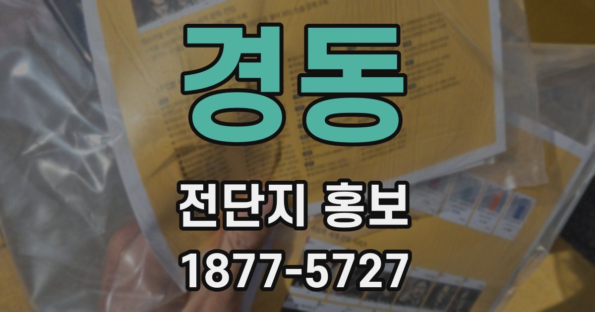 경동 전단지 홍보