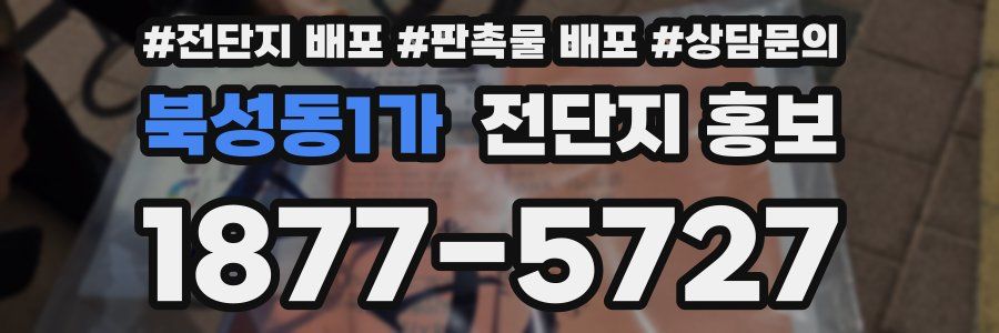 북성동1가 전단지 홍보