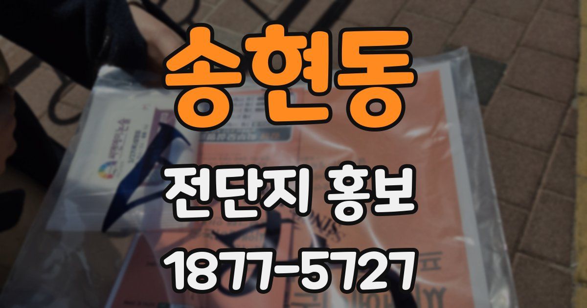 송현동 전단지 홍보