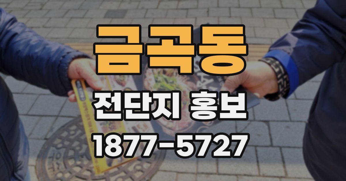 금곡동 전단지 홍보