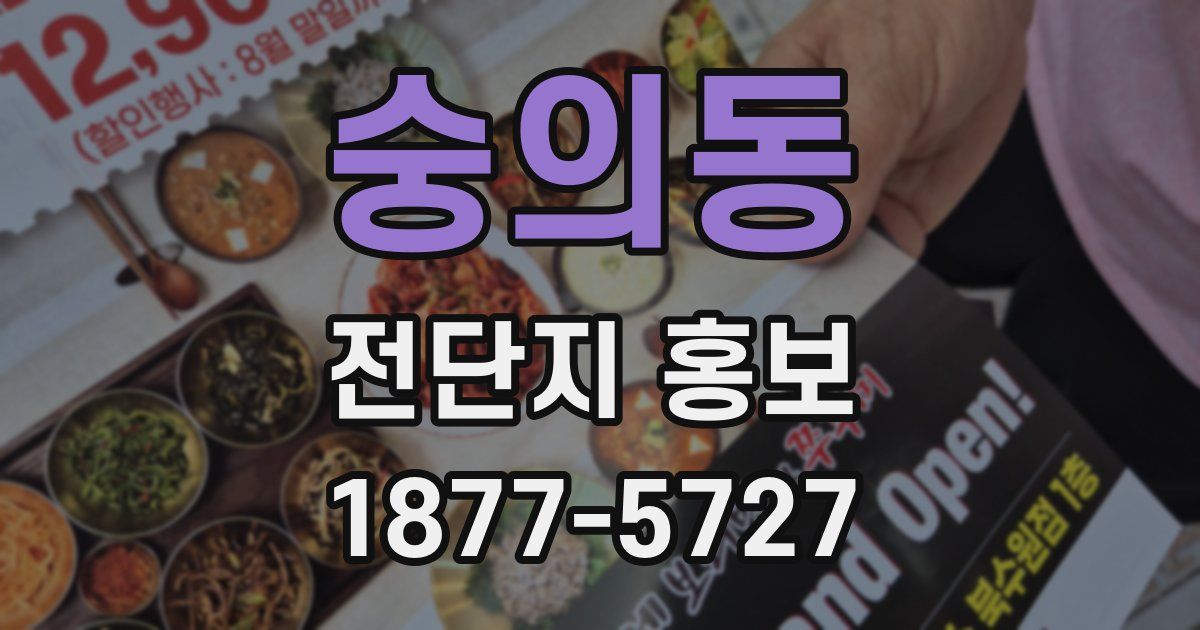 숭의동 전단지 홍보