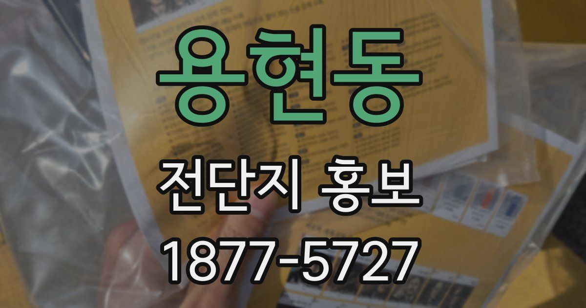 용현동 전단지 홍보