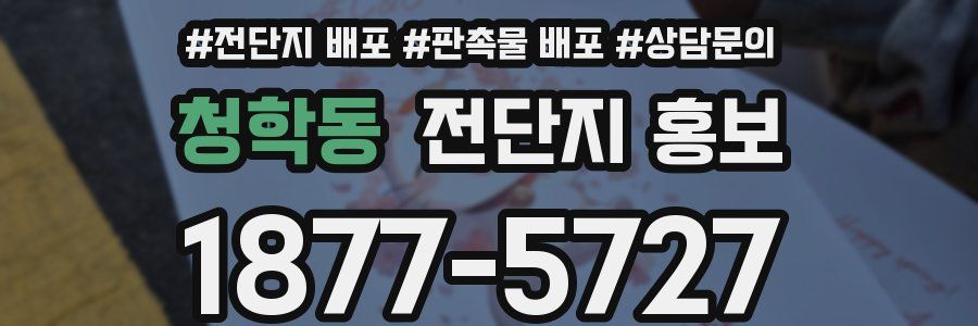 청학동 전단지 홍보