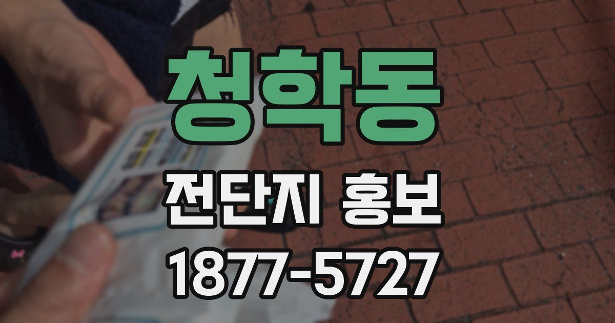 청학동 전단지 홍보