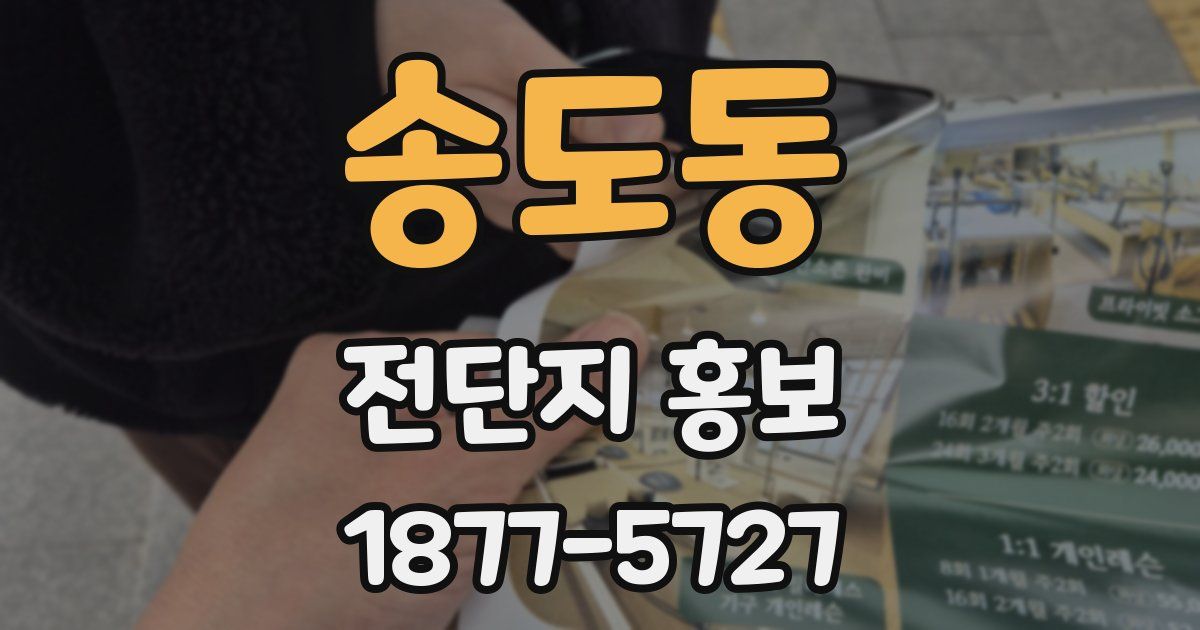 송도동 전단지 홍보