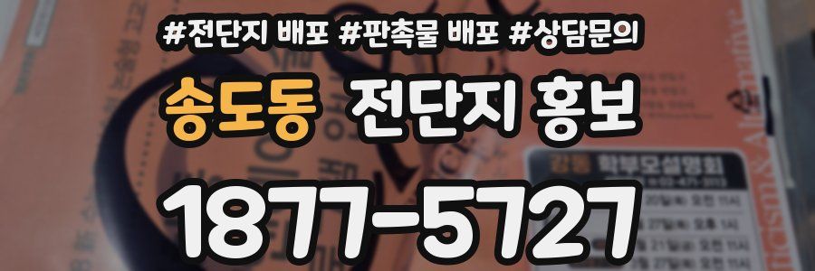 송도동 전단지 홍보