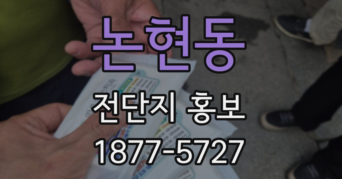 논현동 전단지 홍보