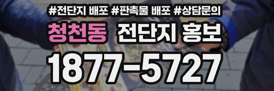 청천동 전단지 홍보