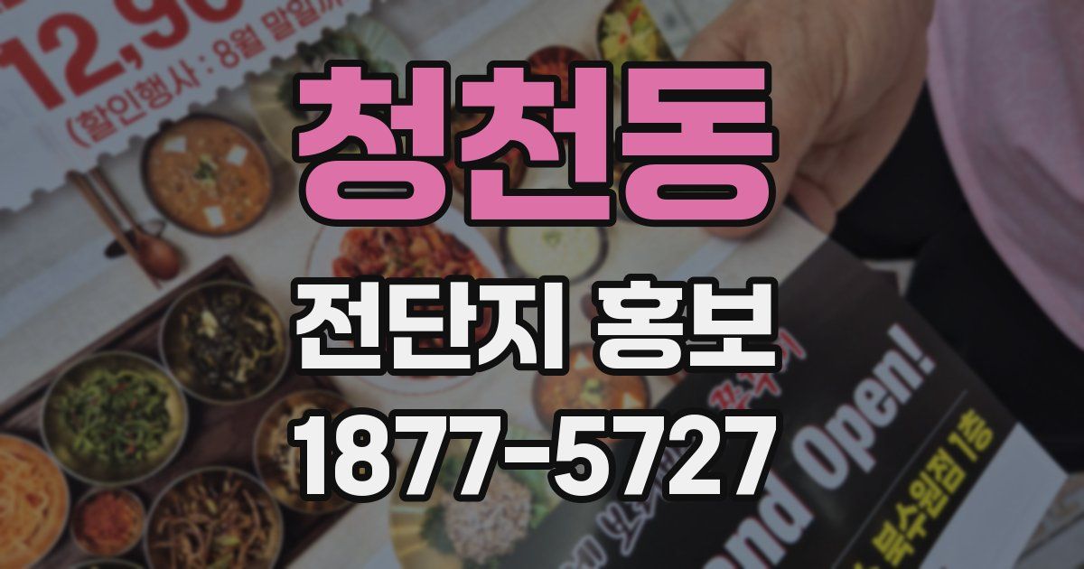 청천동 전단지 홍보