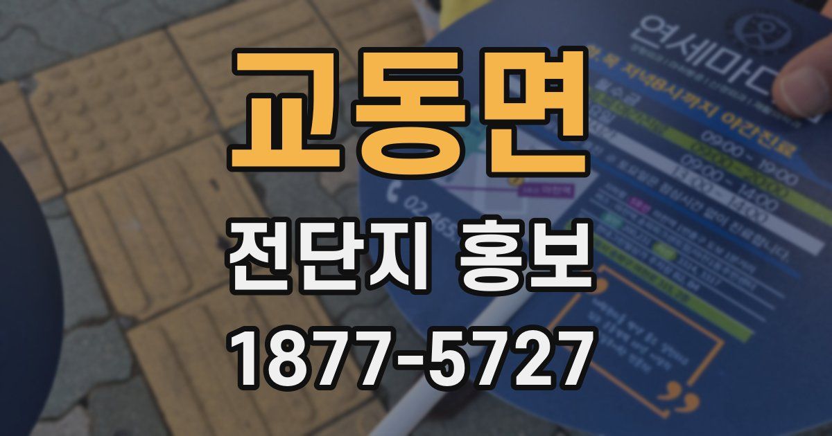 교동면 전단지 홍보