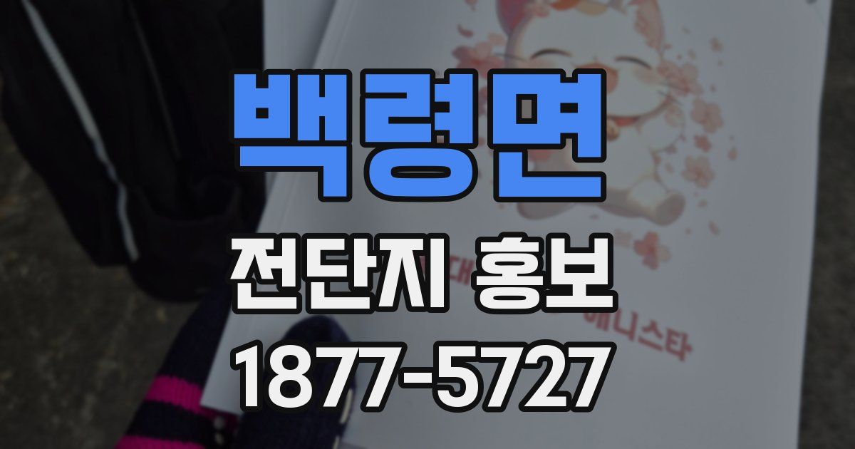 백령면 전단지 홍보