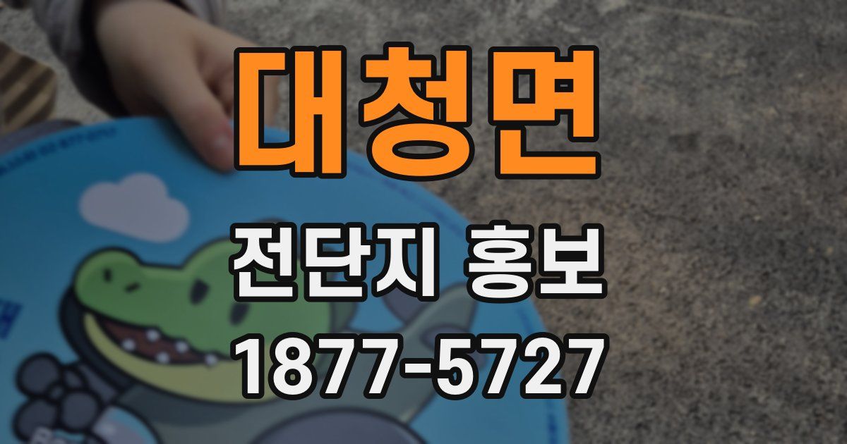 대청면 전단지 홍보