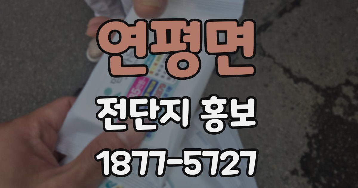 연평면 전단지 홍보
