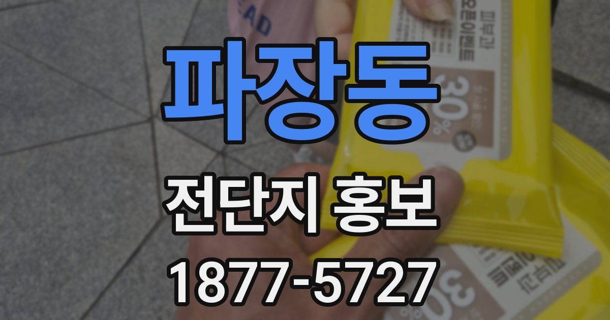 파장동 전단지 홍보