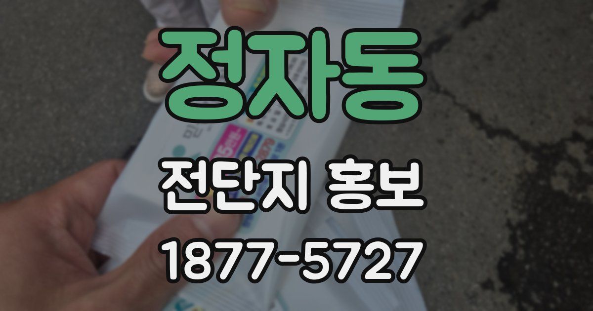 정자동 전단지 홍보