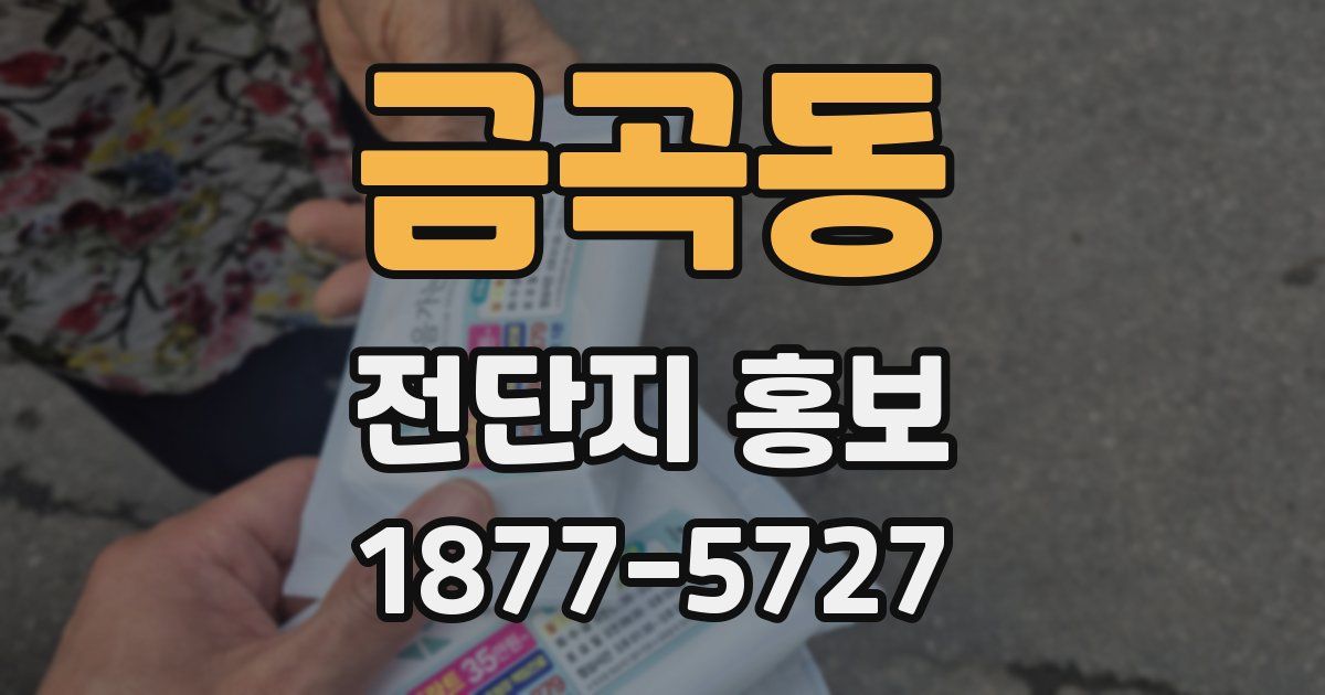 금곡동 전단지 홍보