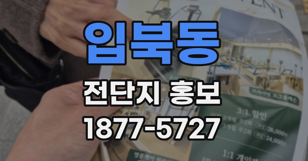 입북동 전단지 홍보
