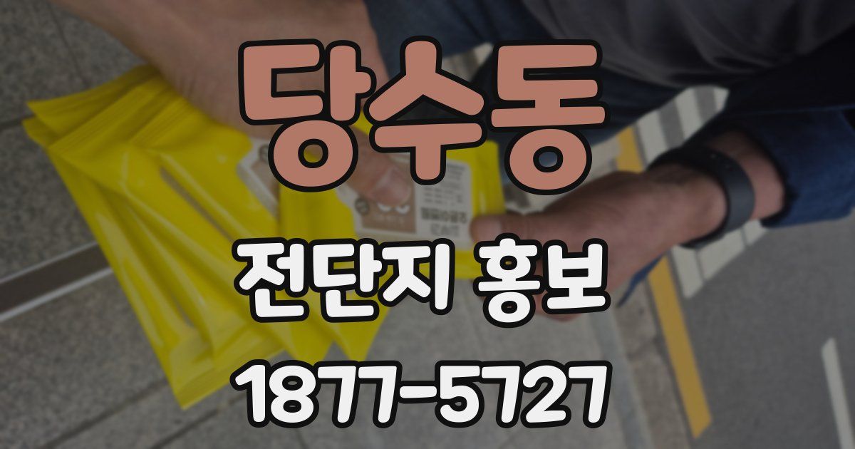 당수동 전단지 홍보