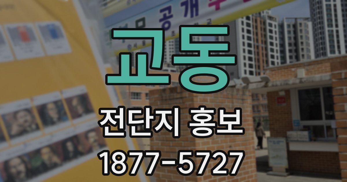 교동 전단지 홍보