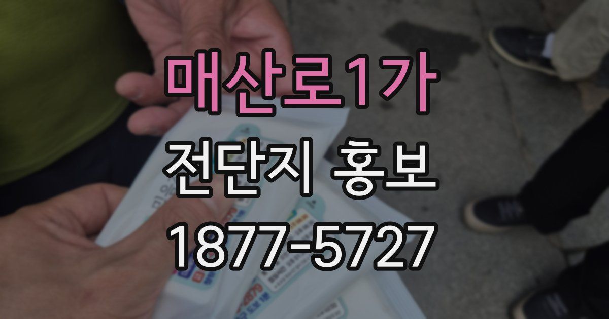 매산로1가 전단지 홍보