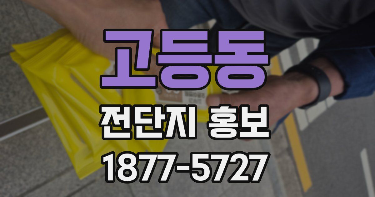 고등동 전단지 홍보
