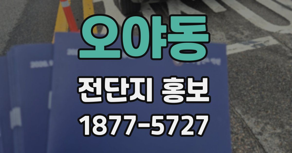 오야동 전단지 홍보