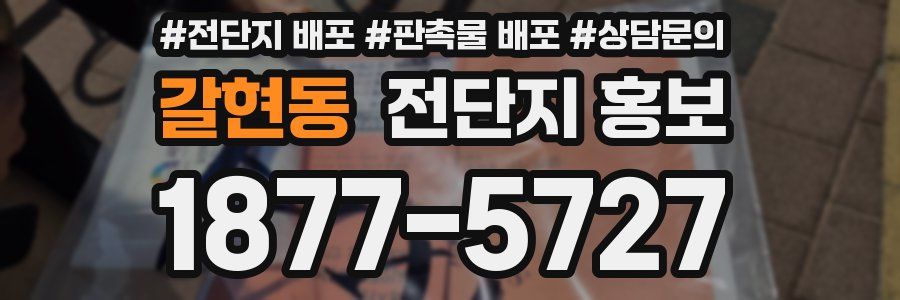 갈현동 전단지 홍보