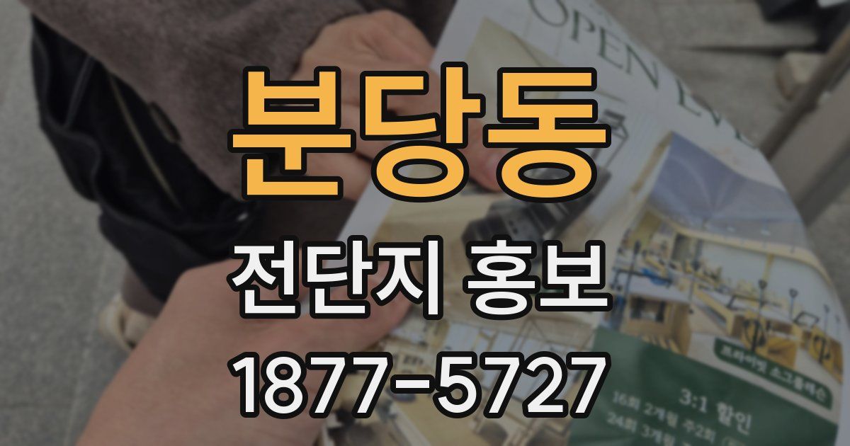 분당동 전단지 홍보