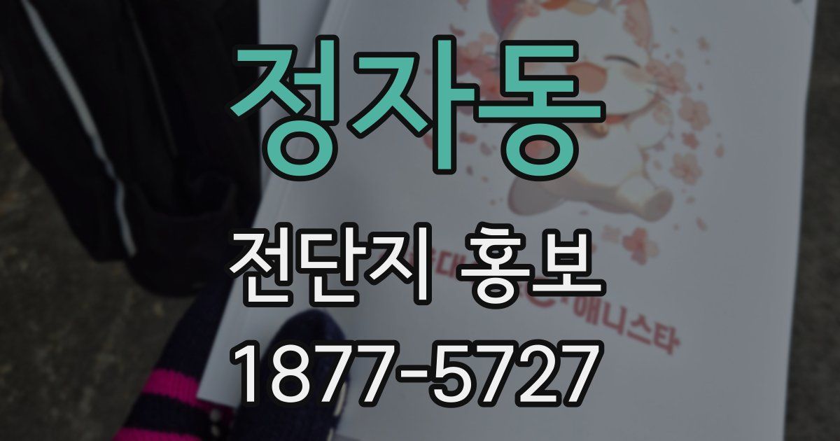 정자동 전단지 홍보