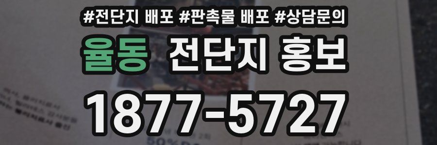 율동 전단지 홍보