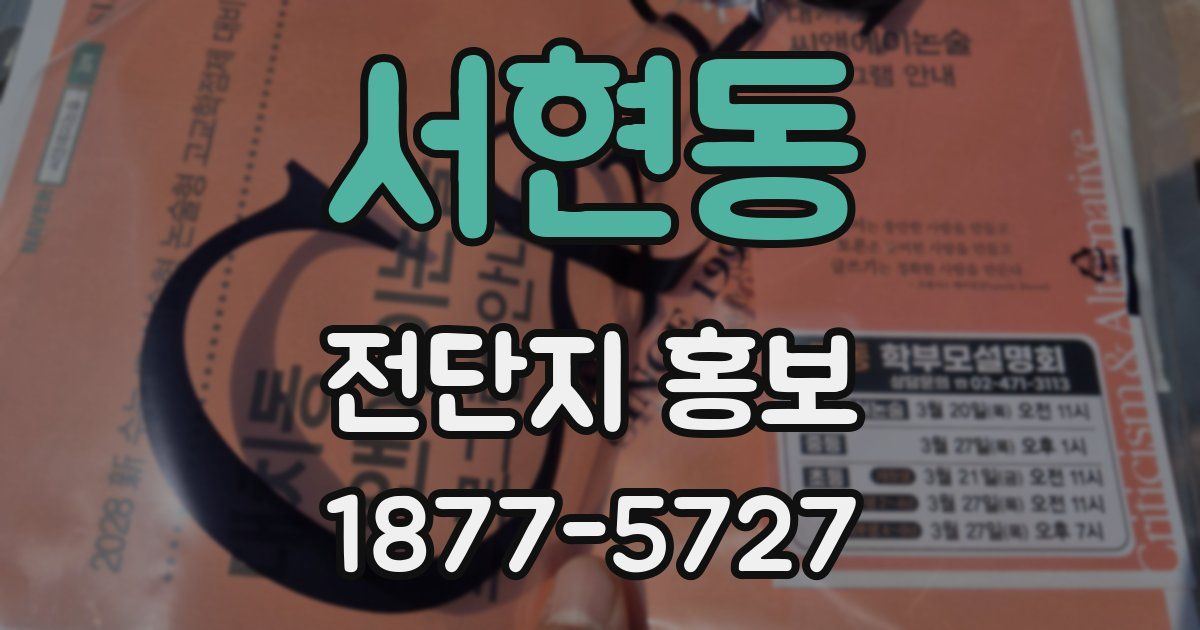 서현동 전단지 홍보