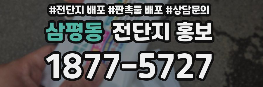 삼평동 전단지 홍보