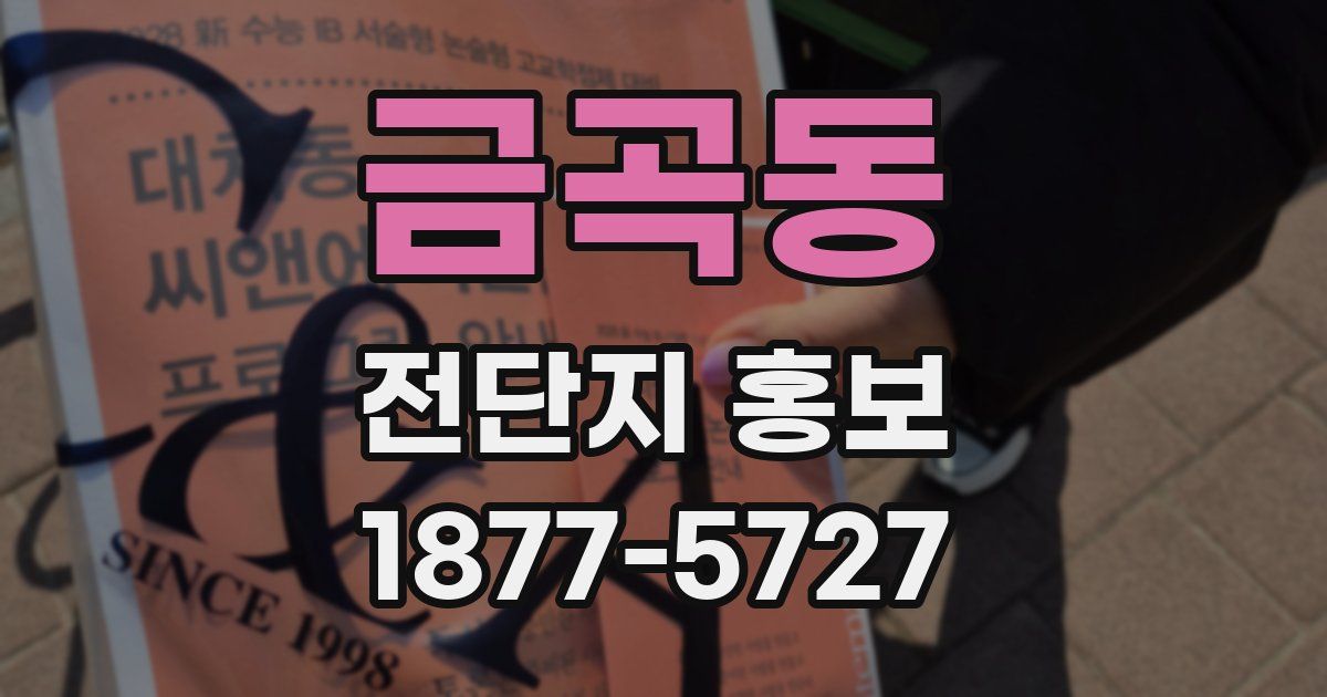 금곡동 전단지 홍보