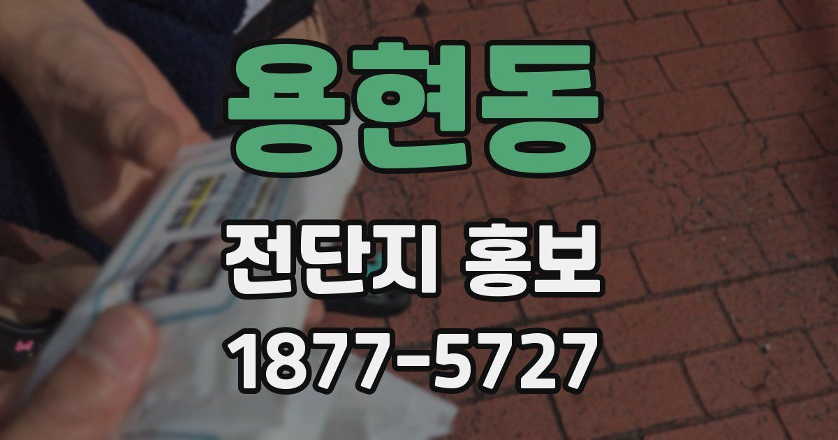 용현동 전단지 홍보