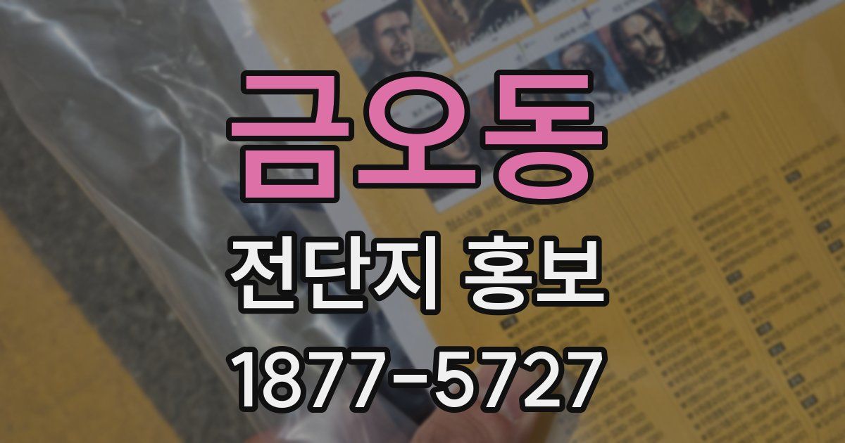 금오동 전단지 홍보