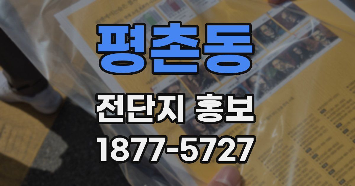 평촌동 전단지 홍보